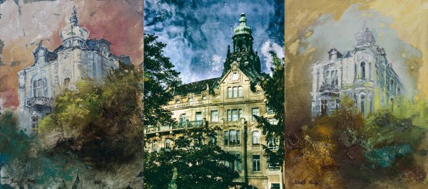 Triptychon - Fotografie und Acryl auf Leinwand