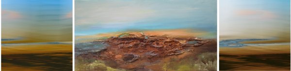 Triptychon - Fotografie und Acryl auf Leinwand